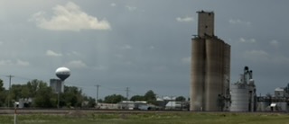 Large industrial plant along the road