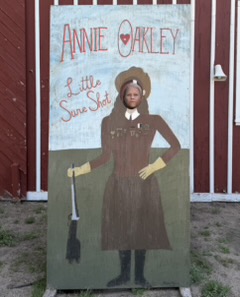 Historic photo display at Buffalo Bill Ranch
