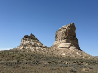 Courthouse and Jail Rocks from the parking area