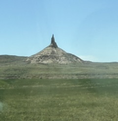 Chimney Rock against the sky