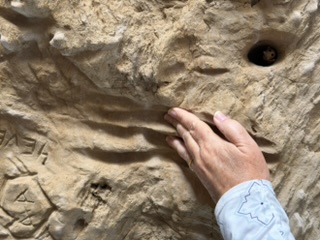 The soft, crumbling stone of Scotts Bluff