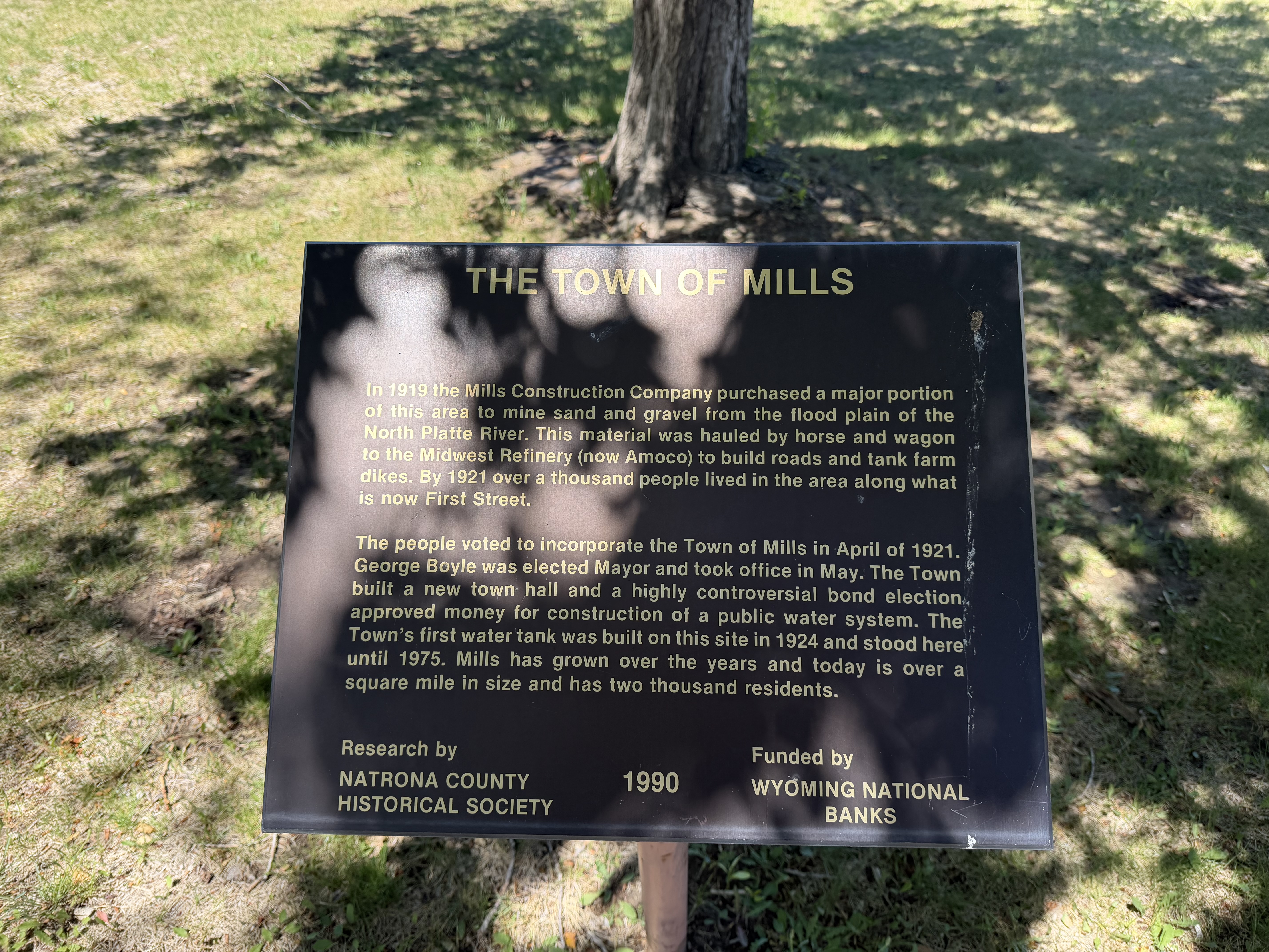 The marker up close