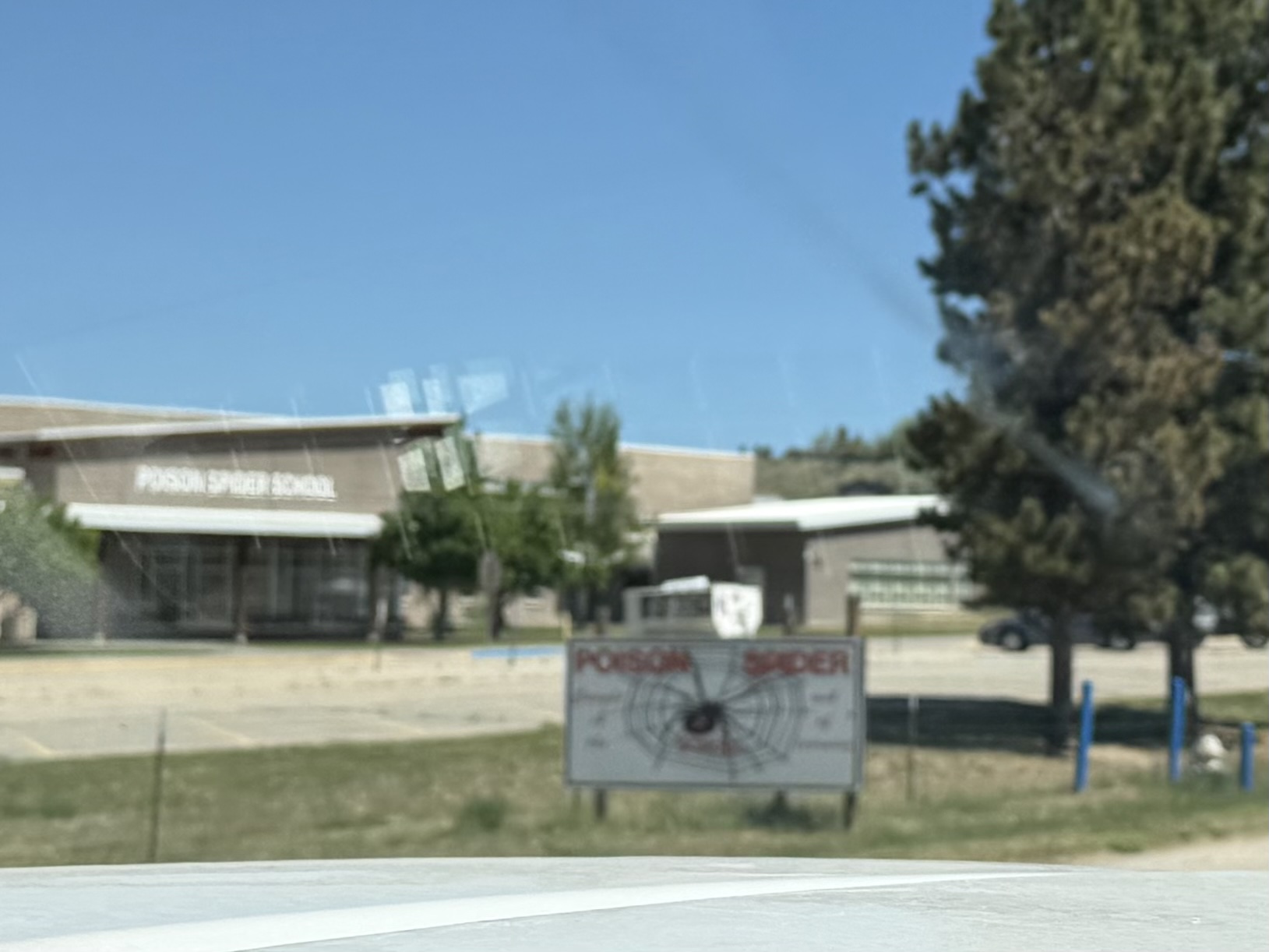 Poison Spider Elementary School sign