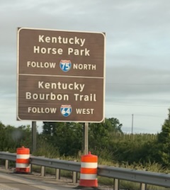 Kentucky Horse Park and Kentucky Bourbon Trail signs