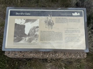 The cleft carved by the Sweetwater River