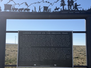Lander Cutoff historic sign