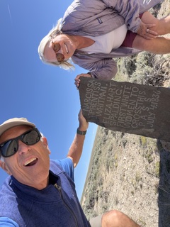 Close-up of the Whitman and Spaulding marker