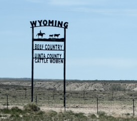 Wyoming historic route sign