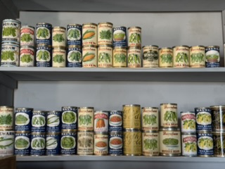 Burnham canned goods display