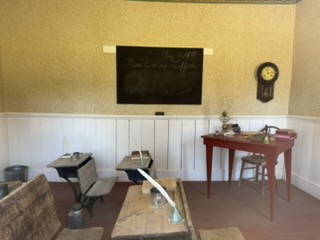 Interior of the small schoolhouse