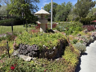 Garden path by the pools
