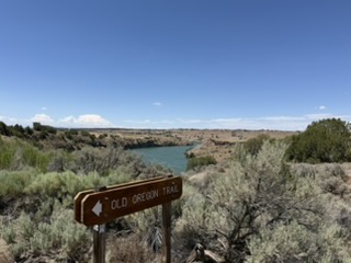 Oregon Trail ruts along the Snake River