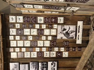 Donor brands on the wall at the Baker Heritage Museum