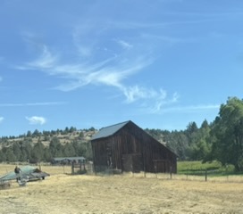 Small town building on the long way to Pendleton