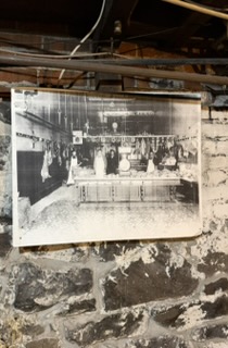 Historic meat market display in the Pendleton Underground