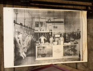 Schwartz brothers meat market sign in Pendleton