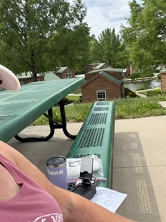 Campsite setup at Worlds of Fun
