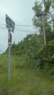 Lewis and Clark Trail marker outside Weston