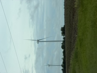 Wind power field from the road