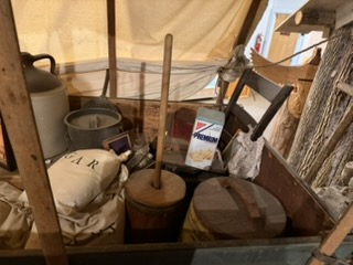 A few anachronistic items tucked in among the authentic ones