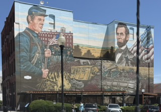 Large mural on a downtown St. Joseph building